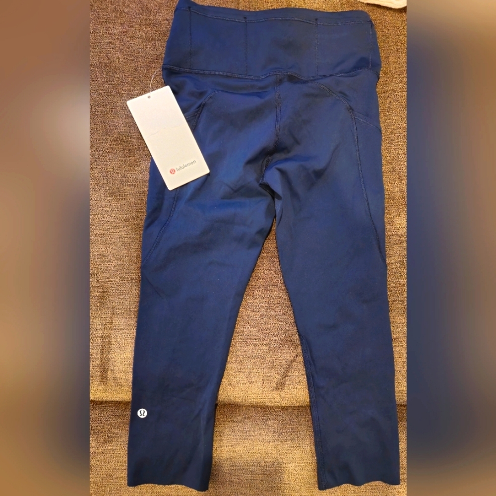 Lululemon Navy Blue Leggings-Fast and Free HR 19"